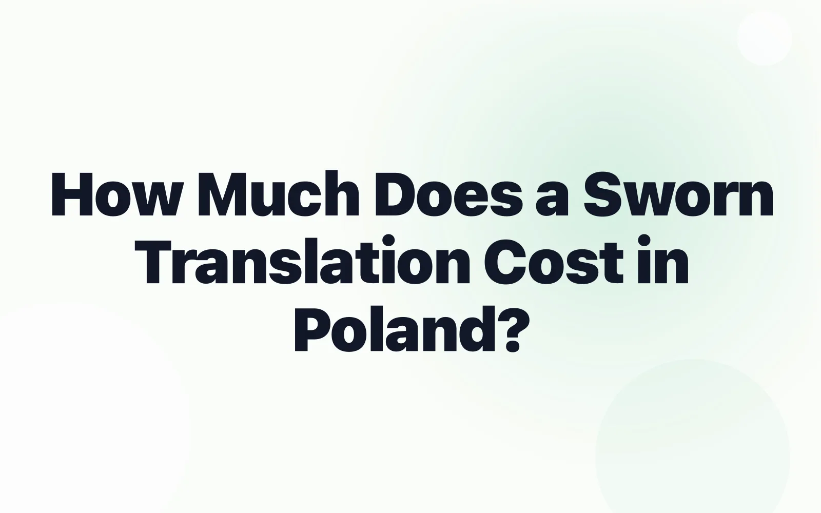 Documents and calculator prepared for a sworn translation quote in Poland